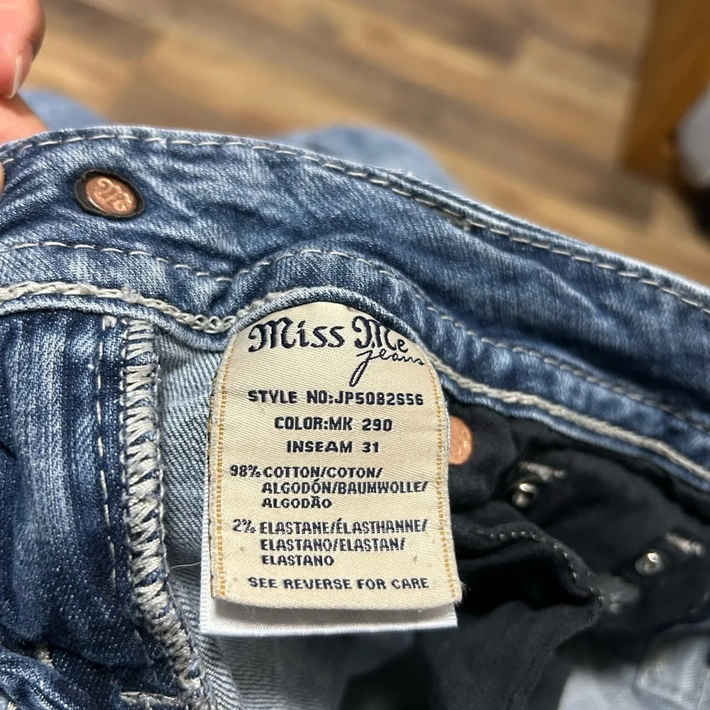 Miss Me Y2K Women's Blue Skinny Jeans with Embellished Pockets